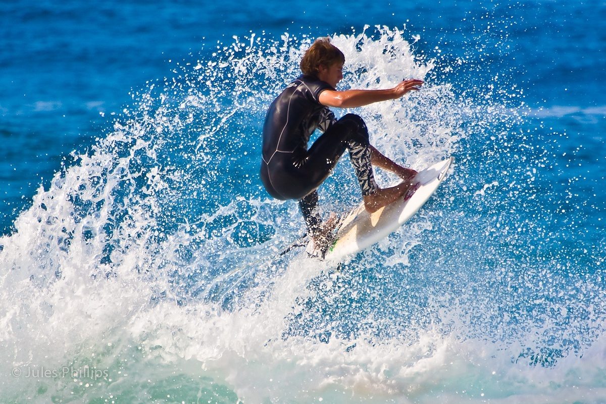Surfer getting air