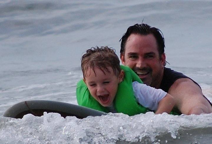 Surfing with the boy