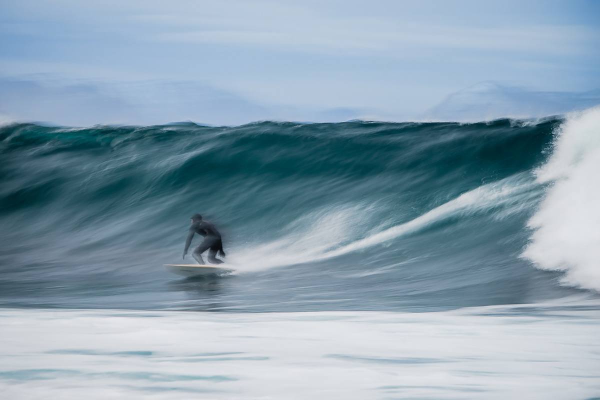 surfer riding wave