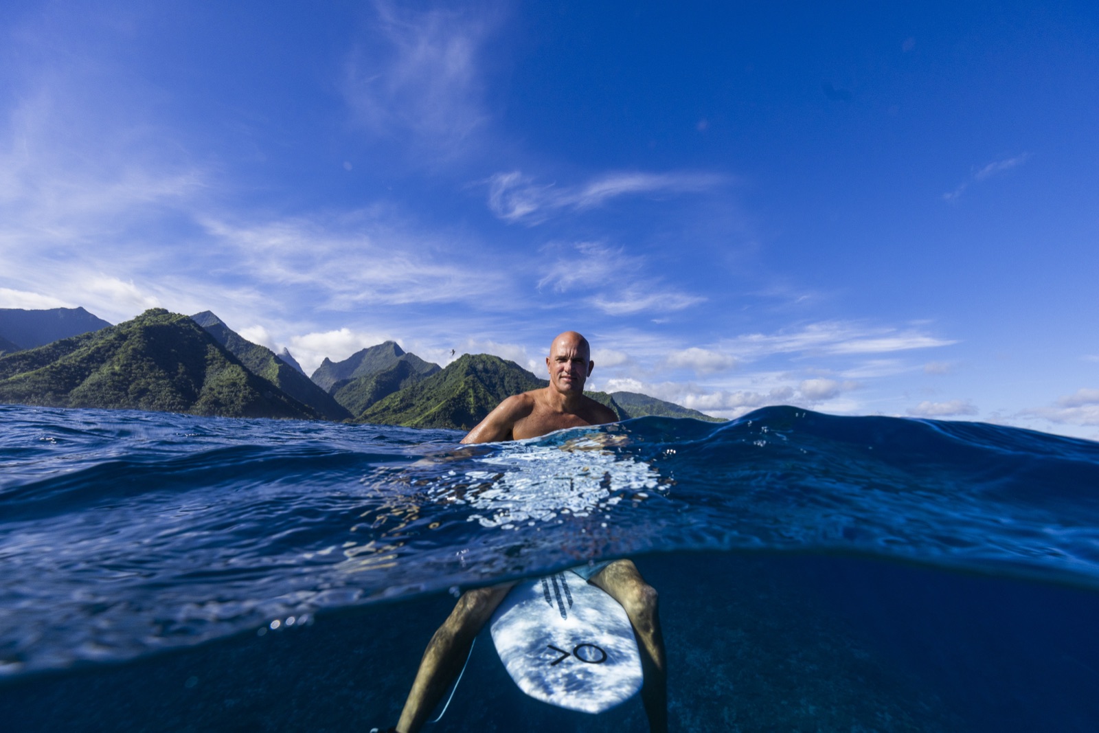 Kelly Slater in Outerknown Apex Evolution Trunks
