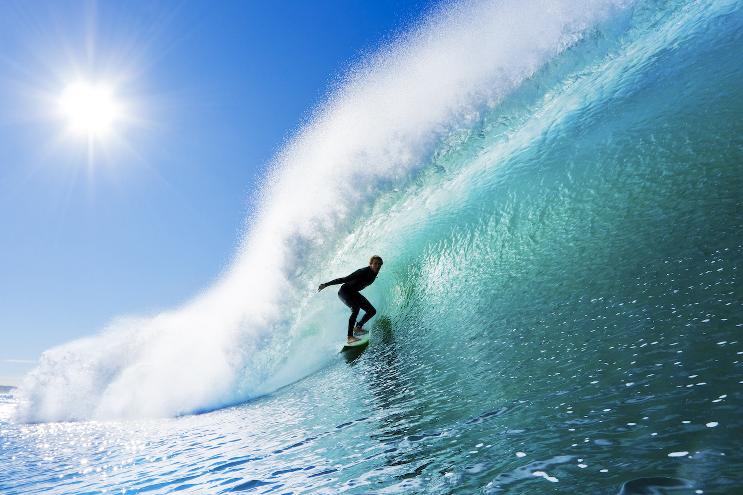 360 view SURFING in PERFECT WAVE