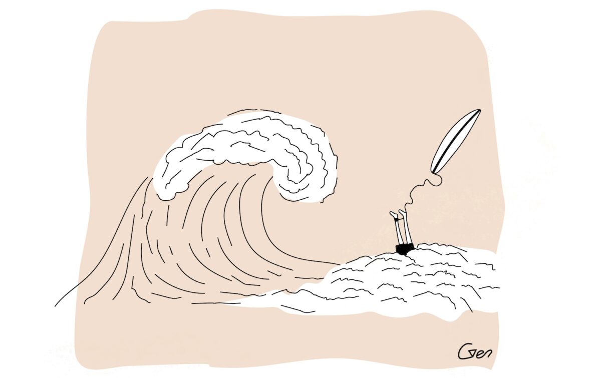 Wipe out, Surf Illustration
