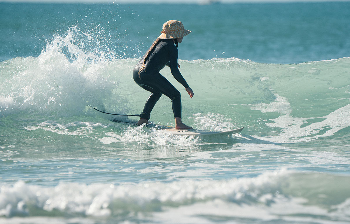 Kid surfing