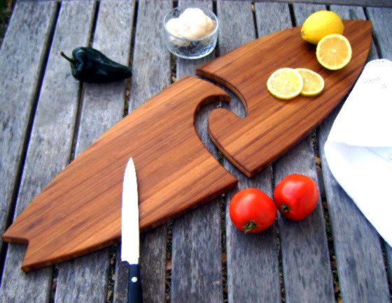 Surfboard cutting board