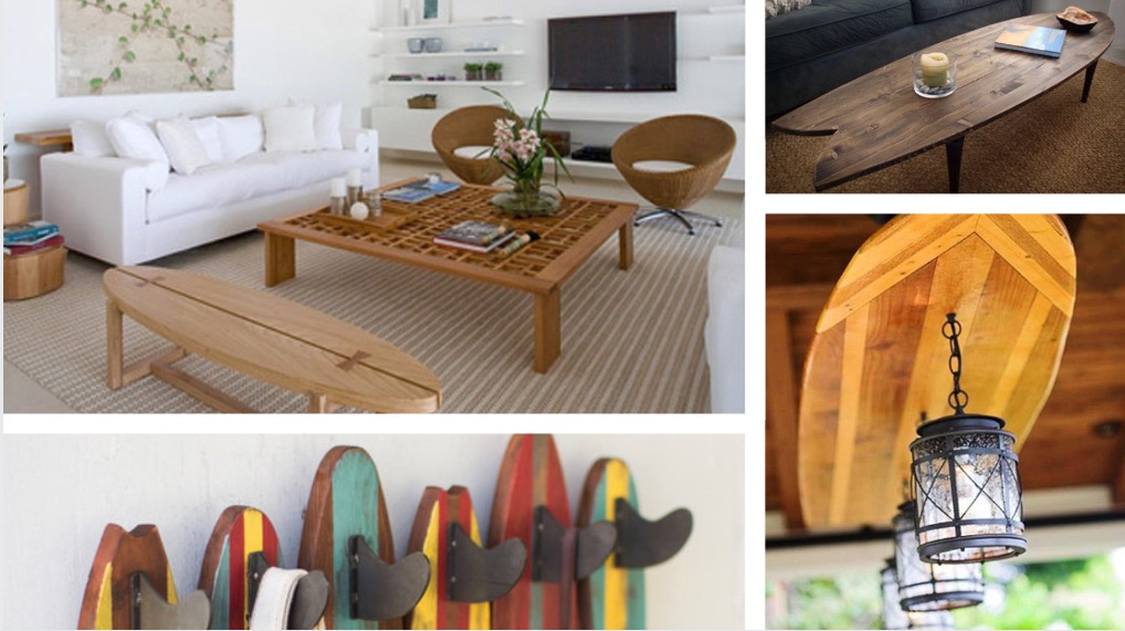 Surfboard furniture