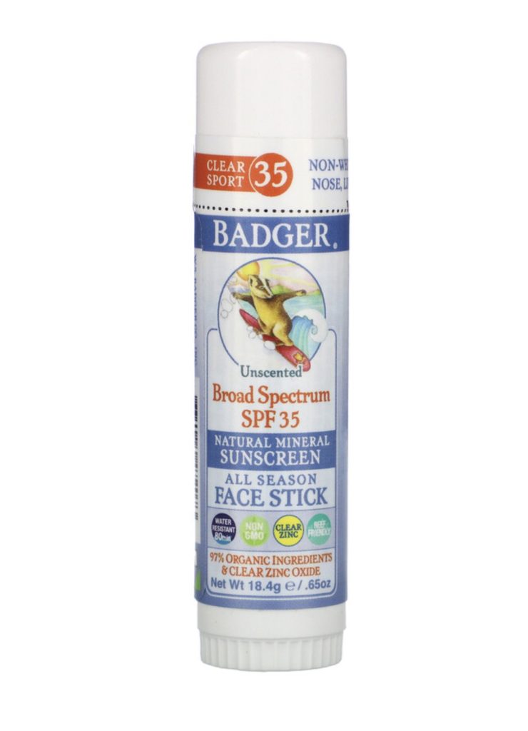 Badger Company Natural Mineral Sunscreen Face Stick SPF 35