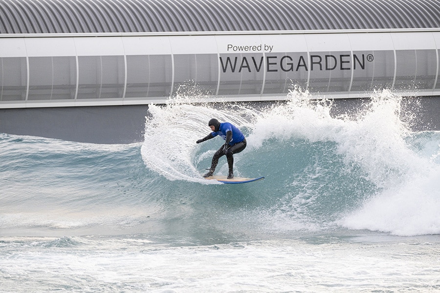 surfer wearing the best value winter wetsuit
