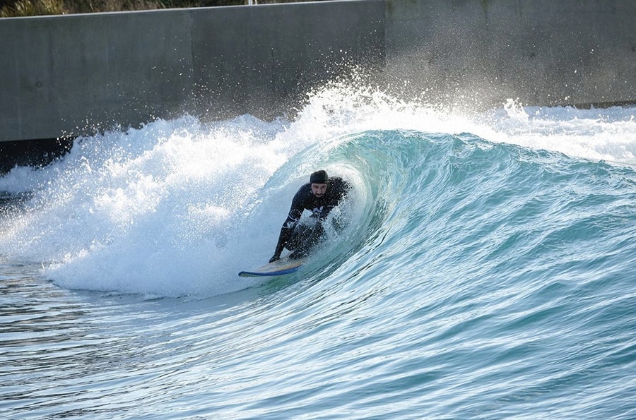 surfer wearing the best value winter wetsuit