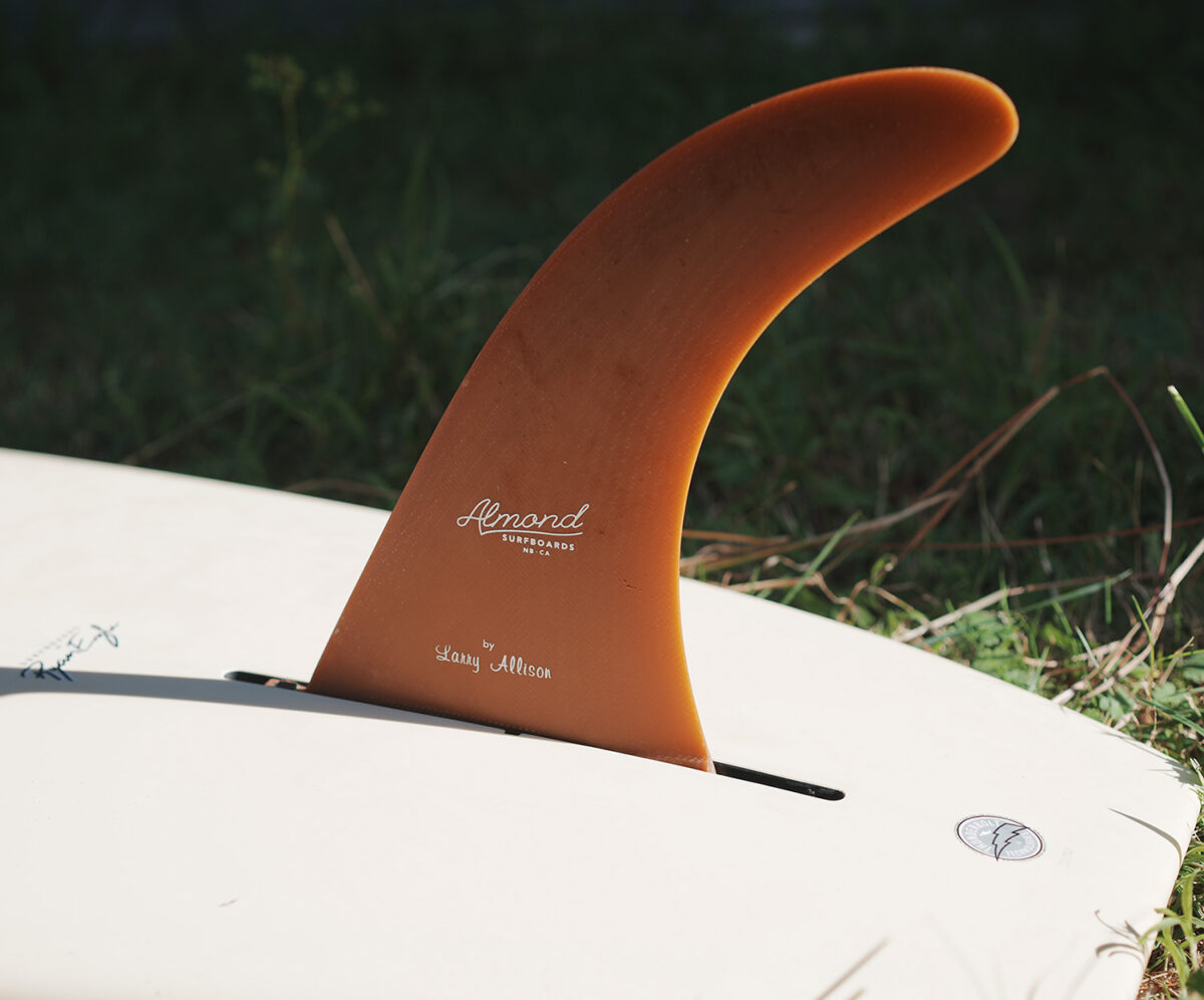 CJ Nelson and Almond Surfboards Fin
