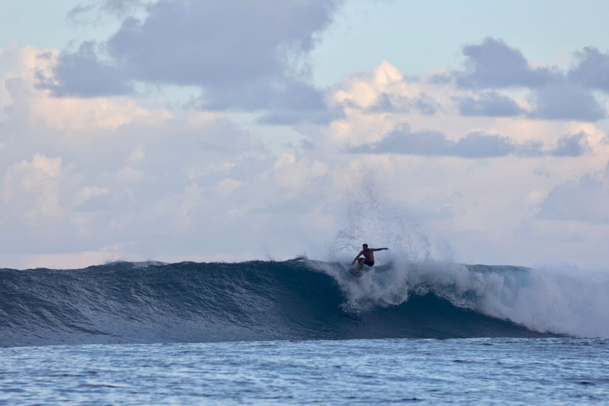 Kale Brock surfing