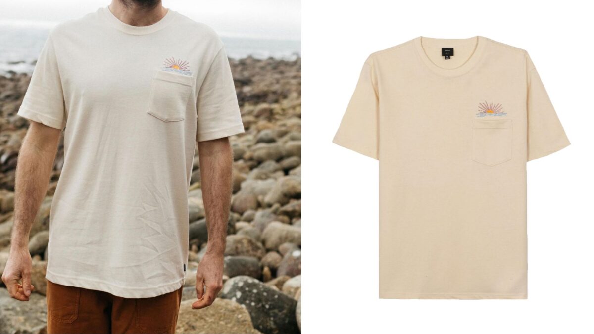 Finisterre Mens Josh Vyvyan x Finisterre Sunset Pocket T Shirt 1