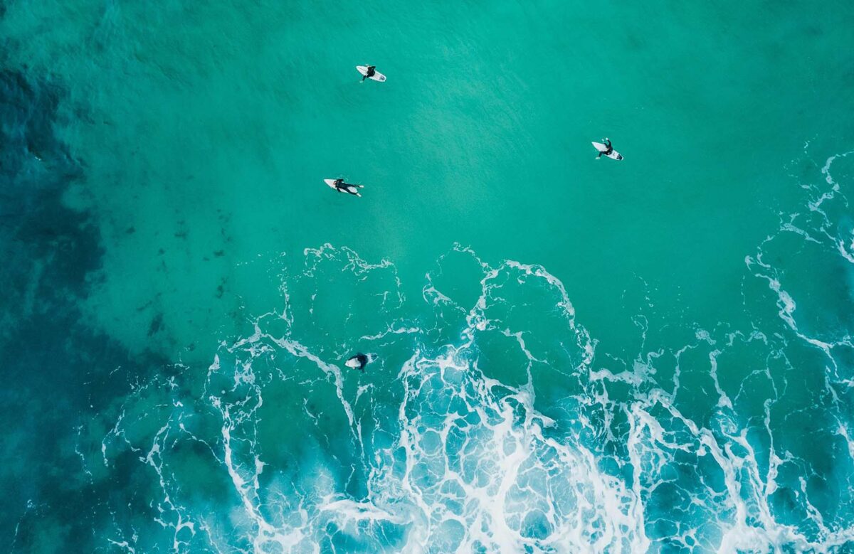 Drone Footage Surfers