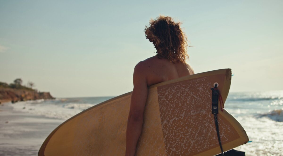 surfer with the surfboard